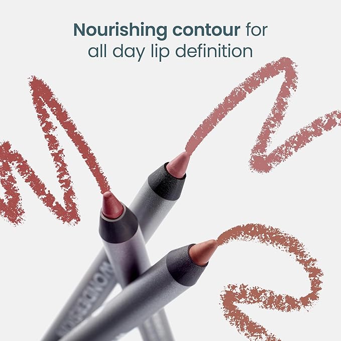 Wonderskin Lip Liner Pencil - 360 Contour Lipliner, Long Lasting, Sharpenable, Waterproof and Transfer-Proof Nude Lip Liner Pencil (Rosewood)