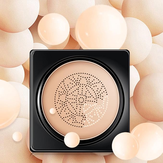 Mushroom Head Air Cushion BB Cream Even Skin Tone Makeup Base PrimerConcealer Lasting Nude Makeup Moisturizing Brightening Pigment CC Liquid Foundation (A-lvory)