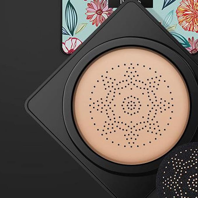 Mushroom Head Air Cushion BB Cream Even Skin Tone Makeup Base PrimerConcealer Lasting Nude Makeup Moisturizing Brightening Pigment CC Liquid Foundation (A-lvory)
