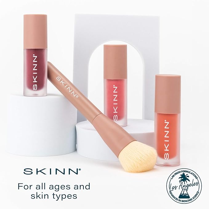 SKINN Treatment Liquid Blush for Cheeks, Pink - Vibrant, Long-Lasting & Buildable Color - Skincare-Infused Make-Up for Fine Lines & Wrinkles - Hydrating & Lightweight Face Makeup Cosmetics