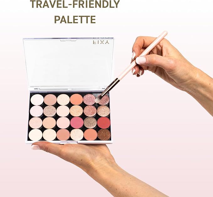 FIXY Small Magnetic Makeup Organizer with Clear Top – Depot, Organize & Declutter Your Makeup–Travel-Friendly Empty Palette for Eyeshadow, Blush & More, Customizable & Portable- 5.7"x4.3"