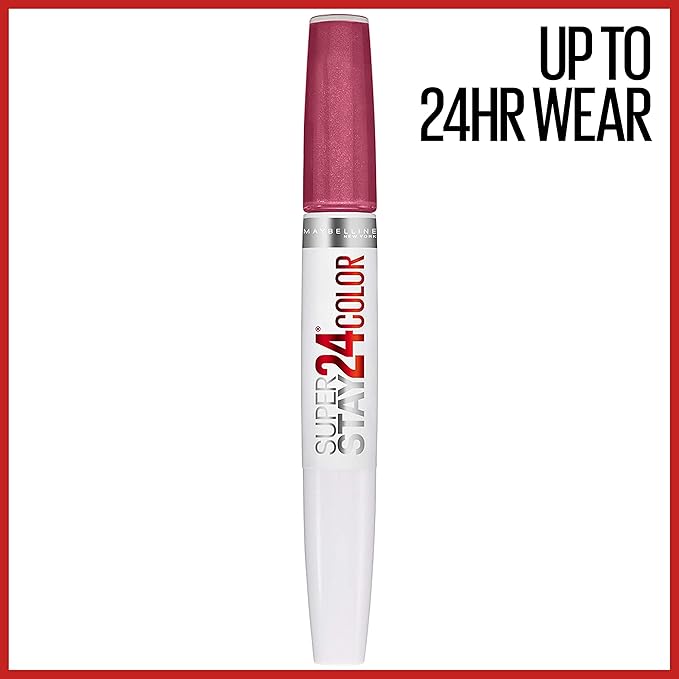 Maybelline Super Stay 24, 2-Step Liquid Lipstick Makeup, Long Lasting Highly Pigmented Color with Moisturizing Balm, Timeless Rose, Pink, 1 Count