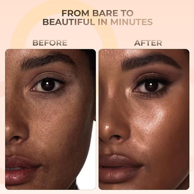 (Ebony) (5gm Jar) FOUNDATION Mineral Makeup with SPF 18+, Full Coverage Matte Loose Powder, Bare Face Cosmetics