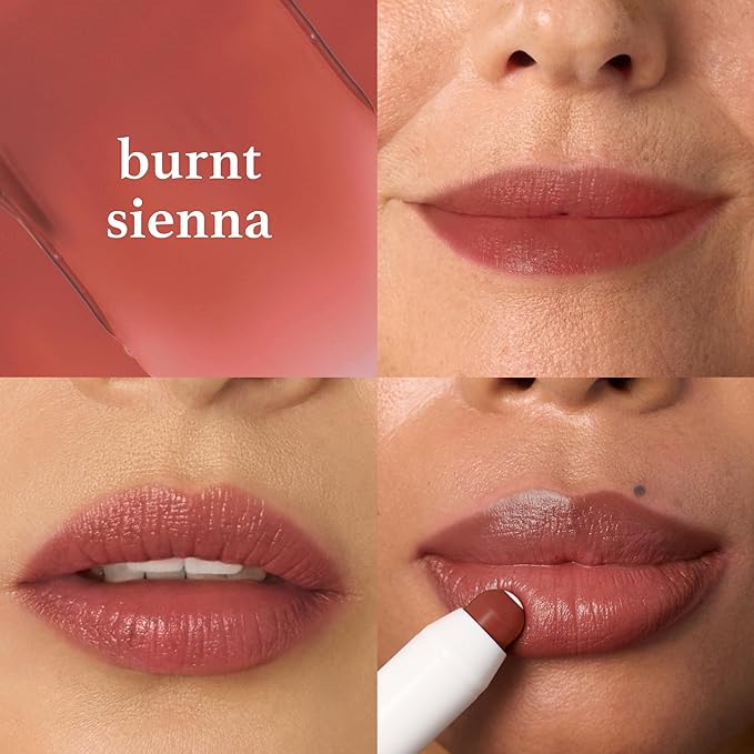 Julep The Perfect Pair 2pc Set It's Balm Tinted Lip Balm Burnt Sienna and With a Trace Retractable Creamy Long-Lasting Lip Liner, Rich Cocoa