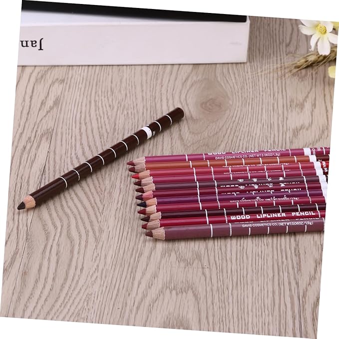 12pcs Lip Liner Pencil Set for Women Professional Makeup Lipliners for Daily Use Long-lasting Lip Makeup Kit