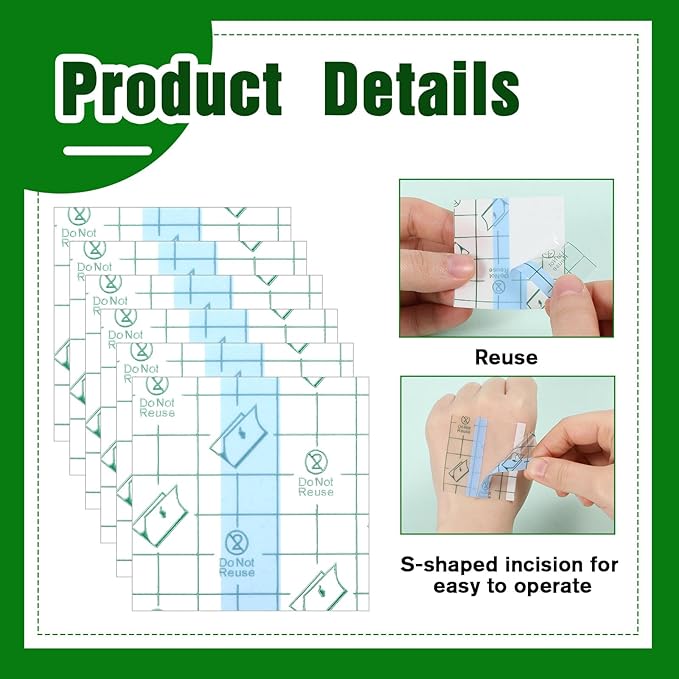 Jeffdad 100 Pcs Makeup Hand Palette Single Use Makeup Mixing Palette Tape Artist Must Cosmetic Transparent Waterproof Tape for Women Supplies(5 * 5cm)