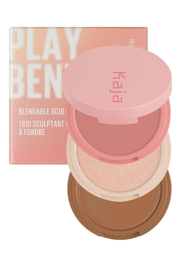 Kaja Lip & Blush Glazed Keychain Stain - Jelly Charm 02 Squeeze Guava + 3-in-1 Blendable Sculpting Trio - Play Bento 01 Butter Up Bundle