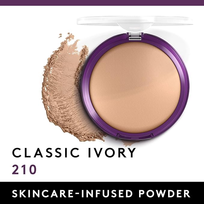 COVERGIRL Simply Ageless Instant Wrinkle-Defying Foundation Creamy Natural 0.44 Fl Oz & Instant Wrinkle Blurring Pressed Powder Classic Ivory 0.39 Oz
