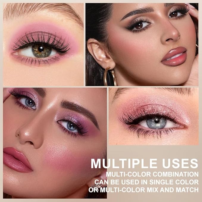 All-in-One Makeup Palette β High Pigment Contour, Blush & Eyeshadow β Matte & Shimmer Finishes β Long-Lasting, Blendable & Lightweight β Professional & Daily Makeup Kit (02#, (Pack of 1))