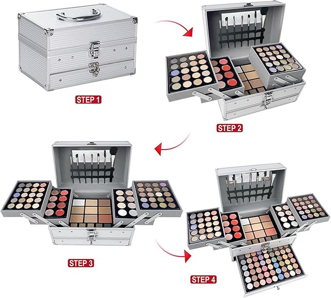 132 Color All In One Makeup For Women Full Kit,Professional Makeup Kit,Makeup Gift Set for Women,Beginner&Teens,Makeup set Include eyeshadow/lipstick/concealer/Lip Gloss/Eyeliner/Mascara (A1-01)