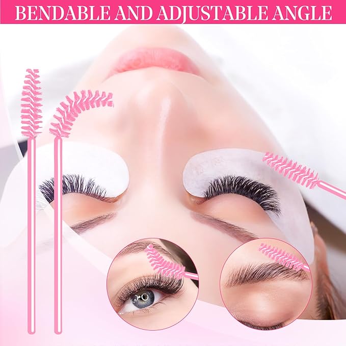 Buqikma Lash Wash for Eyelash Extension, 60Ml/2.11fl.Oz Eyelash Shampoo Kit with Lash Shampoo Brushes Gentle Lash Extension Cleanser for Professional Salon Use and Home Use