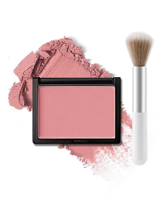 Matte Blush Powder for Cheeks,Pink Contour Blusher Palette with Brush,High Pigment Lightweight Buildable Color, Waterproof Long-lasting Facial Makeup,Mother's Day Gifts for Women Girl-04# Amour Rose