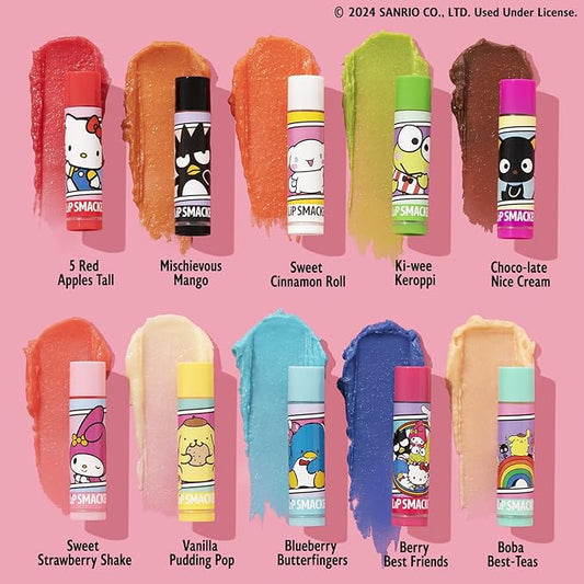 Lip Smacker Sanrio Hello Kitty & Friends Pack - 10 Moisturizing Lip Balms, Hydrating & Protecting - Cruelty-Free