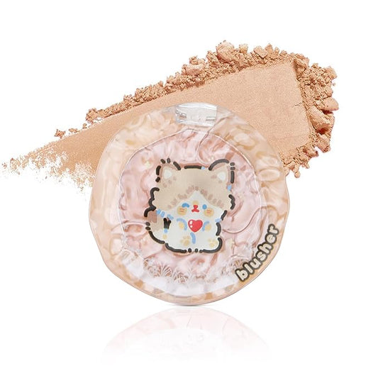 Boobeen Blush Powder Face Makeup, Highly Pigmented Single Color Face Blush for Cheeks, Shape, Contour & Highlight Face to Create a Natural Matte Finish, Blendable