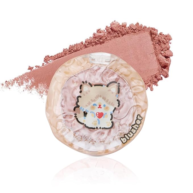 Boobeen Blush Powder Face Makeup, Highly Pigmented Single Color Face Blush for Cheeks, Shape, Contour & Highlight Face to Create a Natural Matte Finish, Blendable