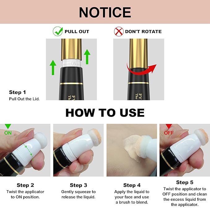 FV Liquid Highlighter Makeup, Lightweight, Buildable & Shimmer Finish Beauty Wand, Multiuse Face Highlighter Stick for Glowing Skin, Vegan & Cruelty-Free, 01 Starlight