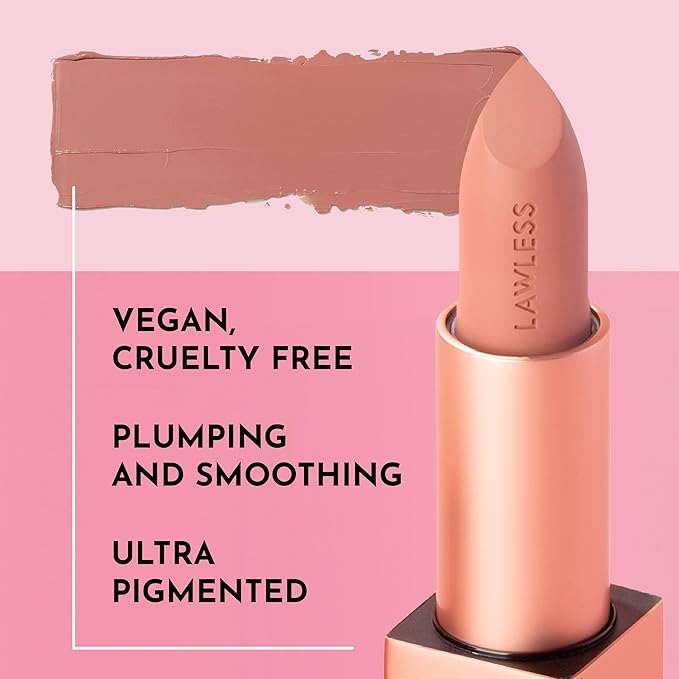 Forget the Filler Lip-Plumping Line-Smoothing Satin Cream Lipstick, Soft Truffle, Pink, 0.1 Ounce