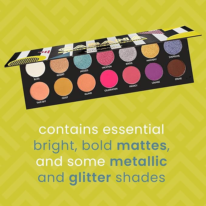 Ccolor Cosmetics Cabana, 14-Color Eyeshadow Palette, Highly Pigmented, Long-Wearing, Easy-to-Blend, Matte, Shimmer & Neutrals Eye Shadow, Professionally Formulated Eye Makeup