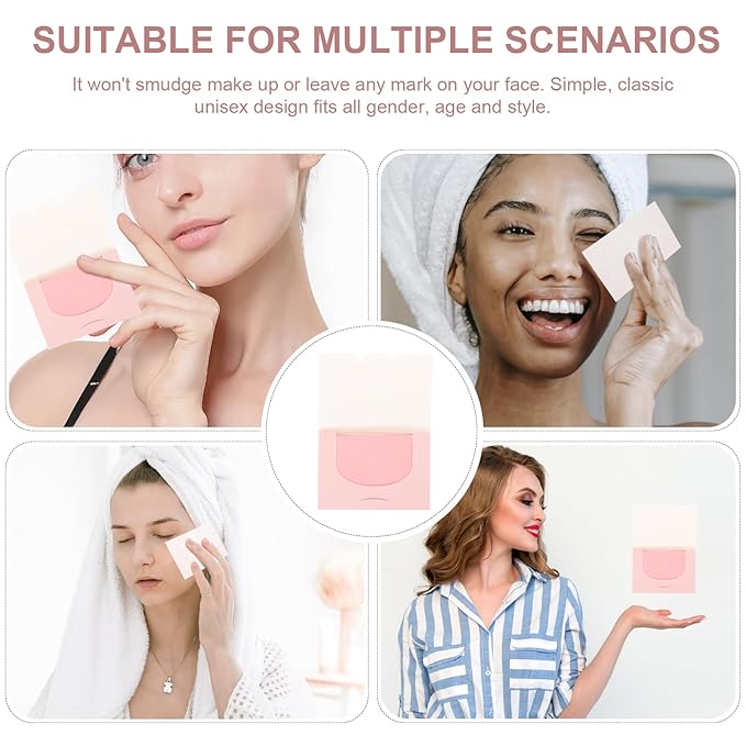 300pcs Sheets makeup blotting paper face wipes oil absorbing paper facial oil wipes oil blotting paper blotting papers for oily skin remove oil tissue Oil absorbent pad