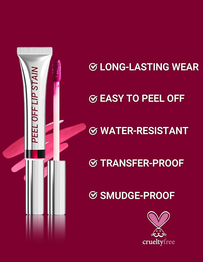 Erinde 3 Colors Peel Off Lip Liner Stain, Long Lasting Waterproof Lip Tattoo, Matte Finish Transfer-Proof Lip Stain for All Day Wear, Highly Pigmented Nude Lip Color, Vegan & Cruelty-Free, Set A