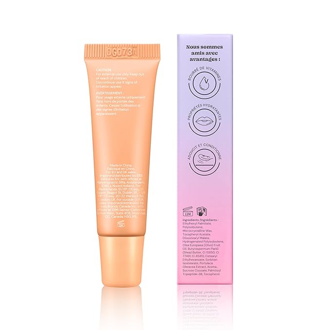 Glossmetics Sweet Peach Lip Glaze - Overnight Lip Mask for Dry Lips. Fruit Butter Lip Mask, Hydrating and Moisturizing Lip Balm for Soft, Smooth Lips. Peach, 10ml