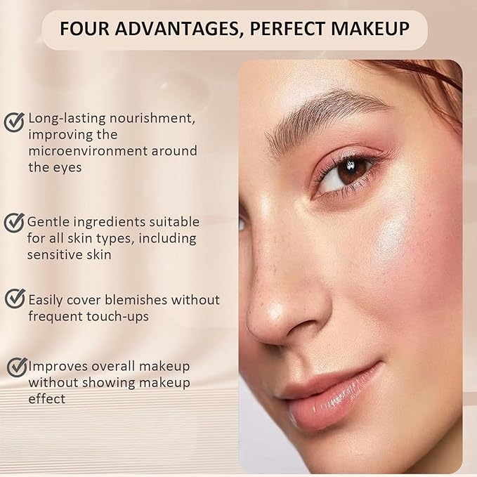 Careoast Colored Clay Undereye Corrector, Careoast Under Eye Corrector Concealer for Dark Circles, Makeup Concealer Under Eye with Brush, Under Eye Hydrating Concealers for Women (Natural, 2.2g)