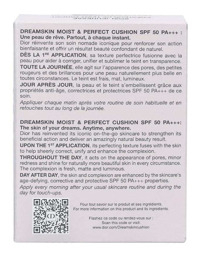 Dior Cushion Refill Capture Dreamskin Moist & Perfect Spf50 Pa+++ 020(1 Pack)