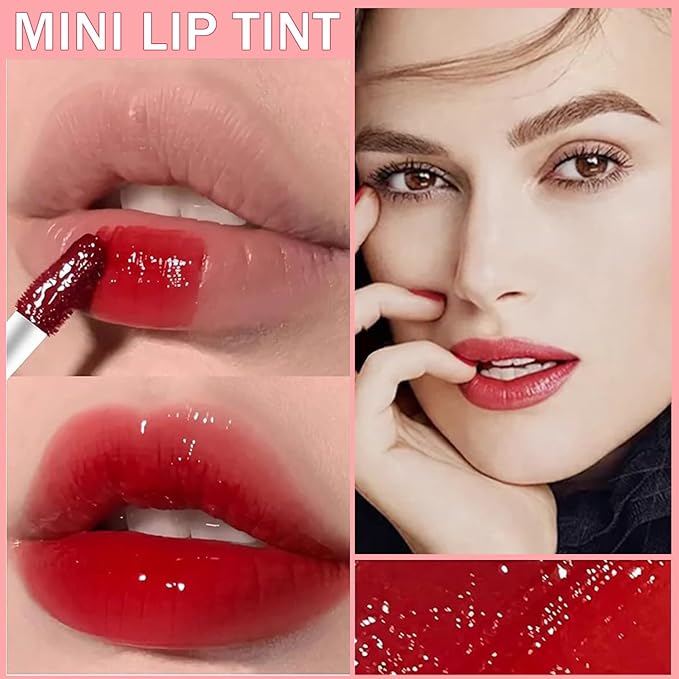 LADYFOX 7 Colors Lip Tint Stain Set, Mini Liquid Matte Lipstick,Moisturizing and Natural Lip Stain, Long-Lasting,Non-Stick Tinta Para Labios, Waterproof and High Pigment Lip Makeup