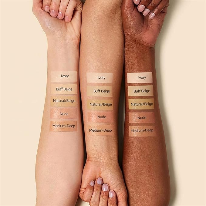 Mushroom Head Air Cushion CC Cream - BB Cream Face Makeup Foundation for Mature Skin Moisturizing Concealer Brighten Long-Lasting, Even Skin Tone for All Skin Types (Nude)