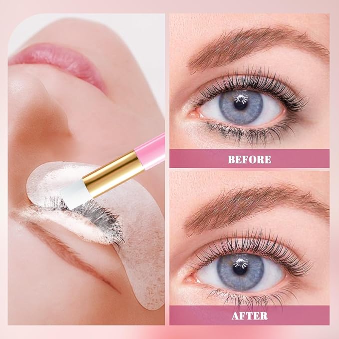 Buqikma Lash Shampoo Kit - Lash Cleaning for Eyelash Extension, 60Ml/2.11fl.Oz Eyelash with Lash Shampoo Brushes Gentle Lash Extension Cleanser for Professional Salon Use and Home Use (2 Pcs)