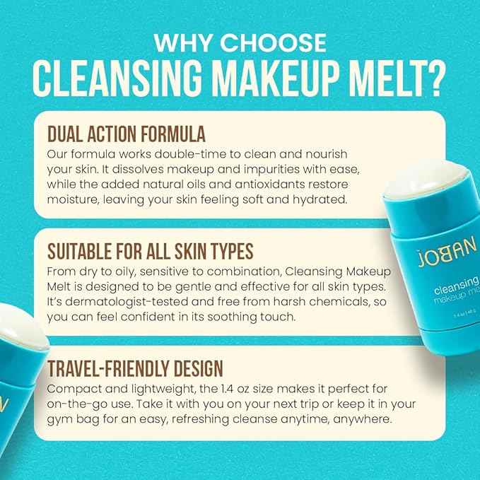Cleansing Makeup Melt - Makeup Remover & Liquid Cleanser for Hydrated, Moisturized Skin, 1.4 oz