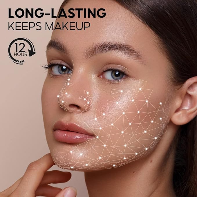 Soft Focus Loose Setting Powder, Waterproof, Matte, Oil Control, Shine Free, Talc-Free Face Powder Makeup, 24H Longwear Finishing Powder, 01 Dark Purple