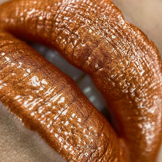 Unicorn Snot Liquid Metal Lip Paint - Metallic Lip Gloss - Non-drying, Long-lasting Liquid Lipstick, Intense Pigment Color with Metallic Shimmer - Vegan, Cruelty-Free Makeup, Bright Copper (Rust)