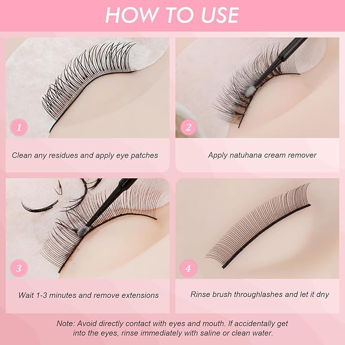 Lash Remover for Eyelash Extensions Low Irritation for Sensitive Skin Fast Dissolution, Grape Flavor Jelly for Salon,10g