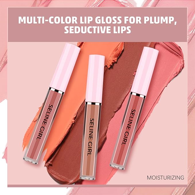 Matte Lip Gloss, Lip Gloss Silky Smooth Finish, Lipgloss Makeup Colorful and Creamy Texture, Lipstick for Every Occasion, Lip Oil Moisturizing and Hydrated #08