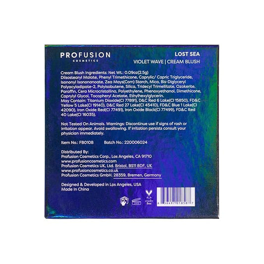 Profusion Cosmetics Sea Witch Cream Blush, Channel Your Inner Siren for Mesmerizing Look, Get Mermaid Glow and Achieve Stunning Cheek Color with Sea Witch Cream Blush (Violet Wave, 1)