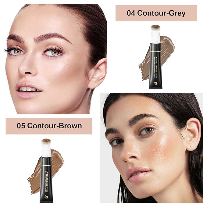 FV Liquid Contour Stick, Lightweight & Blendable Cream Contour Wand with Natural Finish, Long Lasting Liquid Bronzer Stick for Face Shaping, Vegan & Cruelty-free, 05 Brown