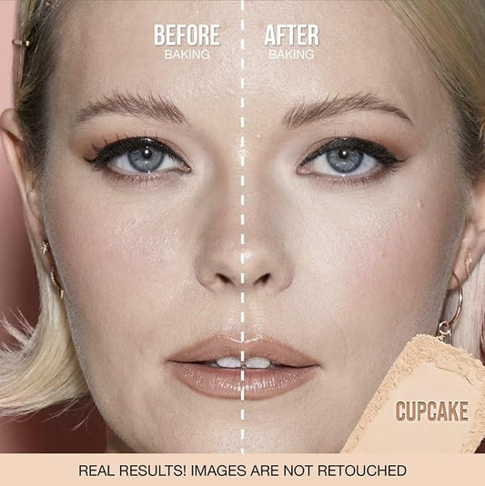HUDA BEAUTY Easy Bake and Snatch Pressed Talc-Free Brightening and Setting Powder Cupcake