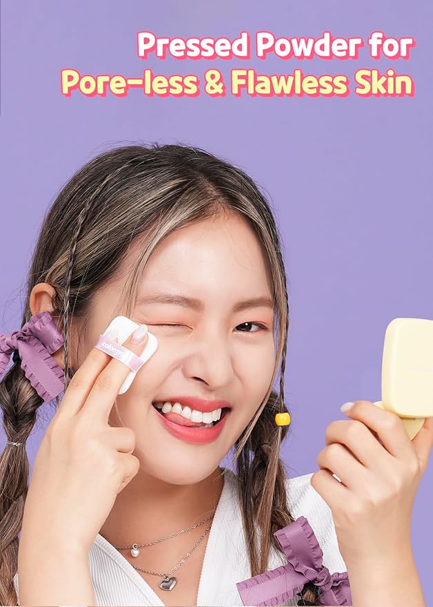 Colorgram Sebum Retouching Blur Pact + Milk Bling Heartlighter 02 Pink Heart Bundle