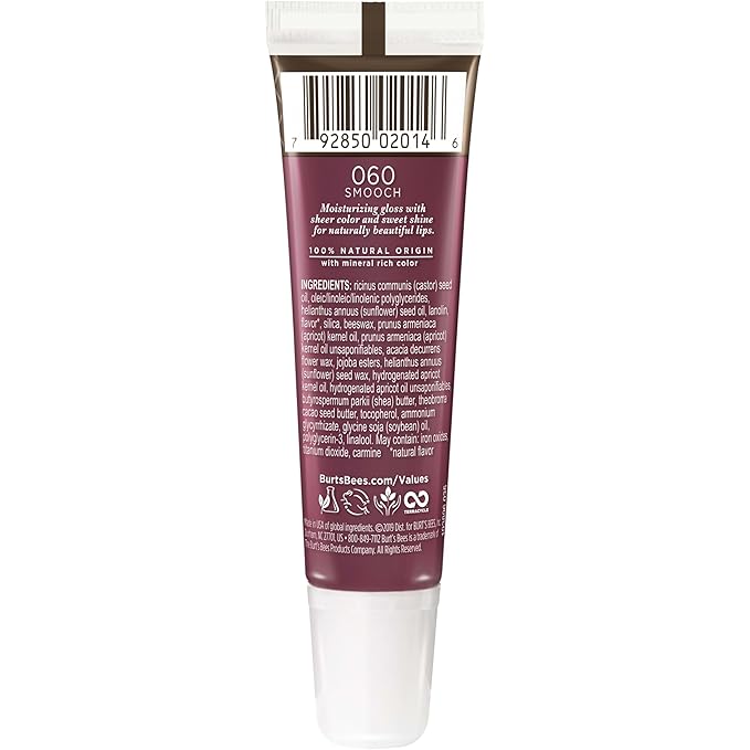 Burt's Bees 100% Natural Origin Moisturizing Lip Shine, Smooch - 1 Tube