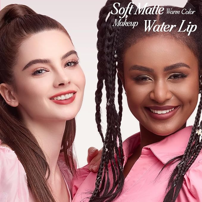 COLORKEY Soft Matte Water Lip Tint, Matte Finishs, Long-Lasting, Moist Fit Without Stickiness, Moisturized, Waterproof, Liquid Lipstick, Nude lip color (P334 Fig Pink)