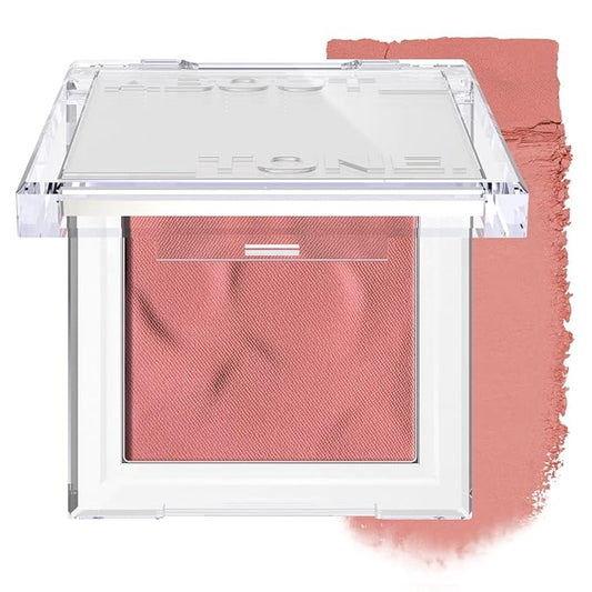Fluffy Wear Blusher - Pressed Powder Cheek Blush with Airy and Soft Matte Blurring Finish Blendable & Buildable Natural Color Korean Makeup Vegan (04 CHARMING ROSE)