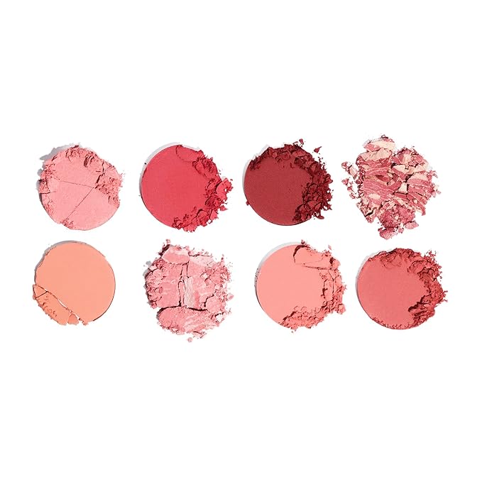 Revolution, Ultra Blush Palette, 8 Pigmented Shimmer & Matte Makeup Shades, Blendable Powder Blush Formula, Vegan & Cruelty-Free, Sunset Burst
