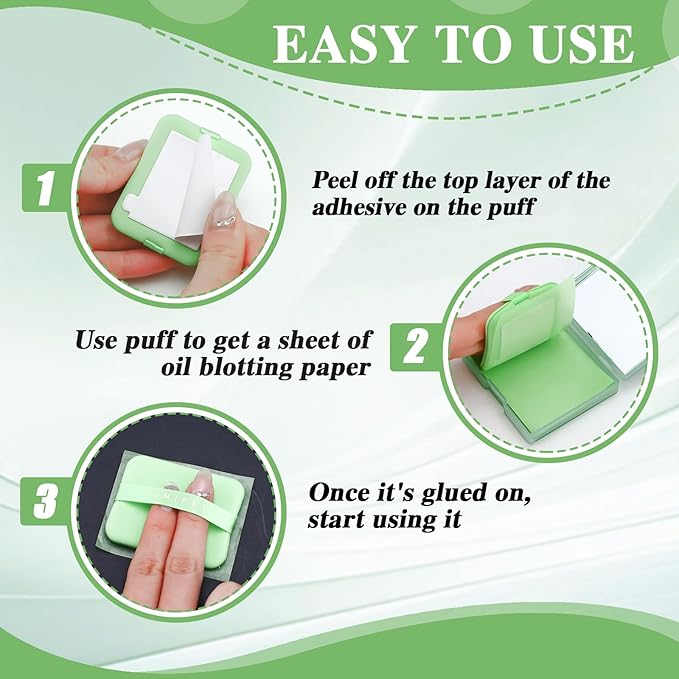 1000 pieces Skin-friendly, non-irritating, gentle blotting paper, Lightweight and breathable blotting paper (Green Tea)
