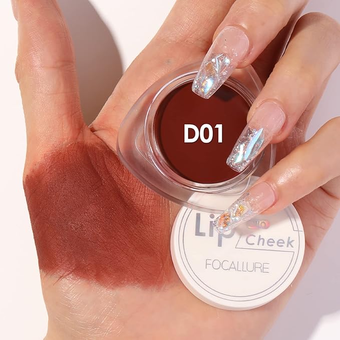 FOCALLURE Velvet-hazy Matte Cheek Lip Mud Dual-use For Lips And Cheek Lip Clay High Pigment Lipstick Blush Lasting Lip Tint