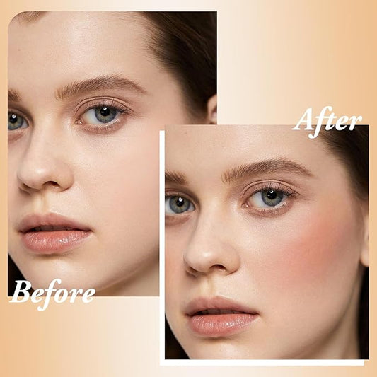 3 In 1 Cream Blush Stick, Multi-Use Blush Makeup Stick For Cheek Eye And Lip, Face Lightweight Moisturizing, Blend Natural