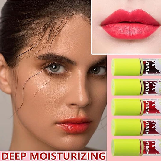 Lip Tint Stain Set,Mini Velvet Lip Tint Watery Lip Stain Long Lasting Waterproof Moisturizing Lip & Cheek Tint,Hydrating,Natural Glossy Liquid Lipstick Lip Gloss Kits for Women (set O)