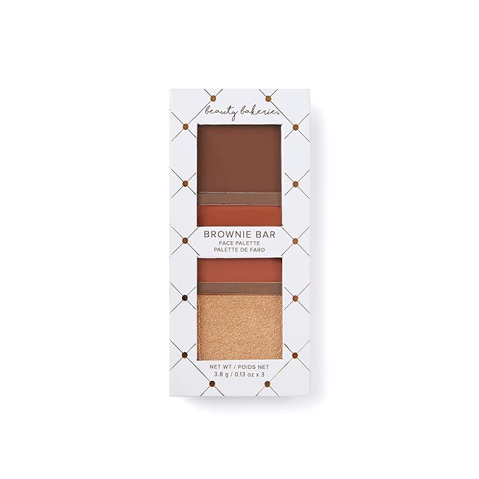 Beauty Bakerie Brownie Bar + Queen of Tarts Bar Mini Makeup Palette, Three Universal Shades of Blushes Makeup, Travel Size, 2 Pack Bundle