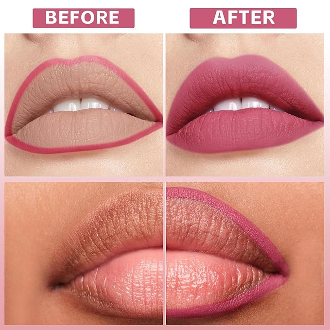 Waterproof Lip Liner Pencil, Long Lasting Matte Lipstick Makeup, Liner Lip Stick for Women