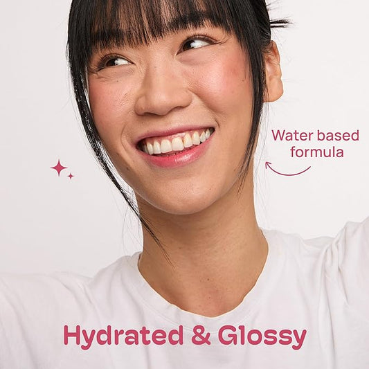 MIXIK Juicy Lip Tint, Hydrating Water-Based Lip Stain and Gloss that feels light and fresh for Dewy and Radiant lips, Formulated with Blue Agave Extract for long lasting Moisturizing (Pink Guava)